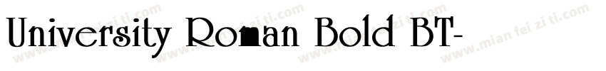 University Roman Bold BT字体转换
